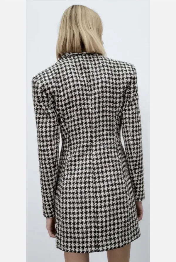 ZARA Houndstooth Blazer Dress - Image 7