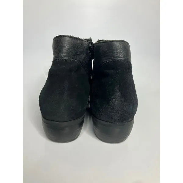 Fly London Ankle Boots Womens 40 Black Good Suede Leather Block‎ Heel Booties - Image 4