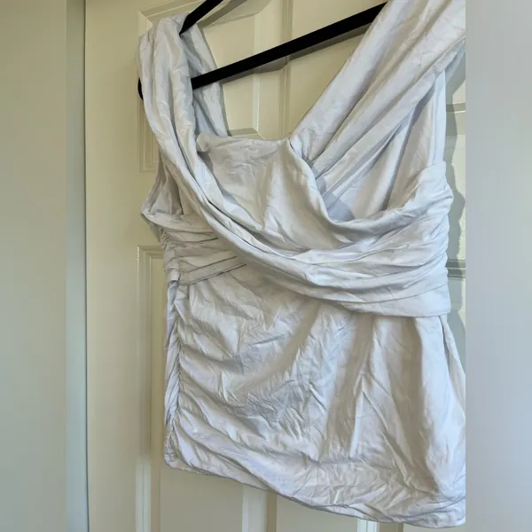 Abercrombie Off-The-Shoulder Ruched Wrap Top - Image 3