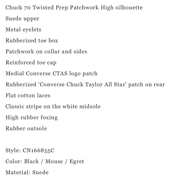 Converse Chuck 70 twisted prep suede high top sneakers - Image 9