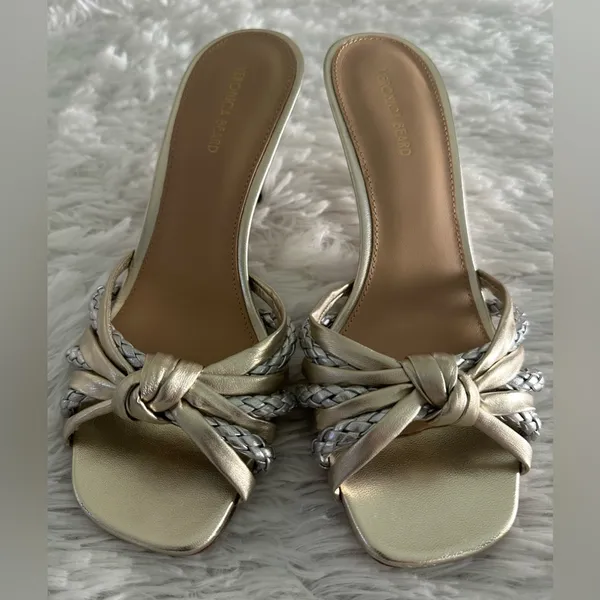 Veronica Beard Women's Misa Knot-Front Heel Sandals Shoes Sz 7‎ - Image 2