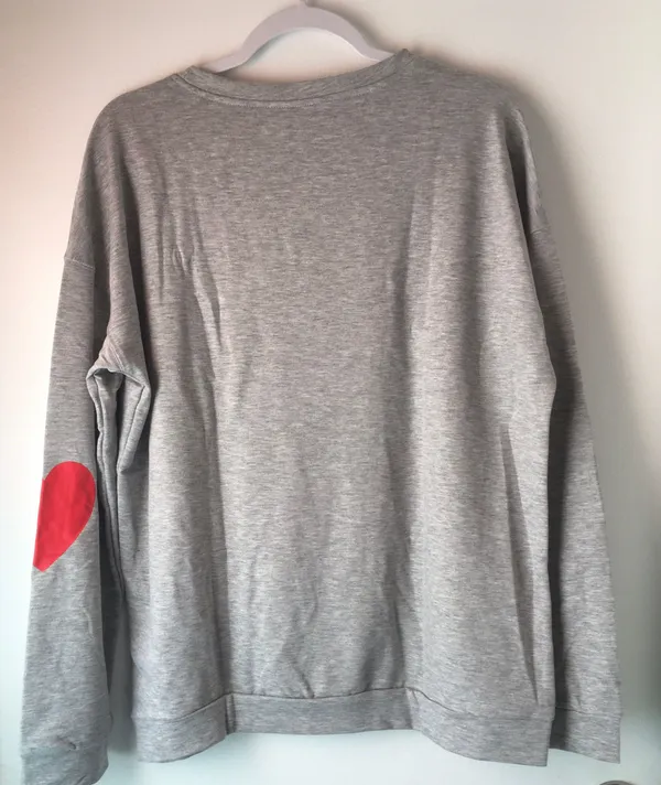 ♥️ Heart Sweatshirt, XXL Gray - Image 2