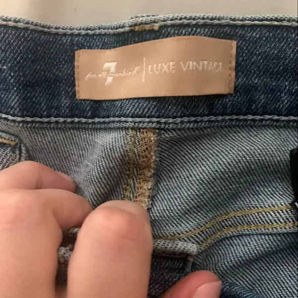 7 For All Mankind Luxe Vintage Crop Flare Jeans - Image 4