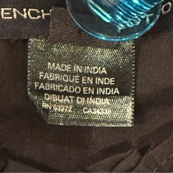 French Connection Poplin Mini Dress Puff Sleeve Black Small Preppy Coastal Chic - Image 11