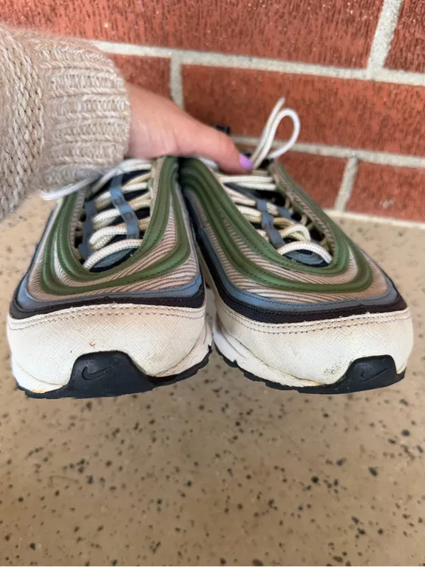 2008 Nike Air Max 97 Womens Size 8.5 green‎ blue grey color sneaker shoes - Image 6