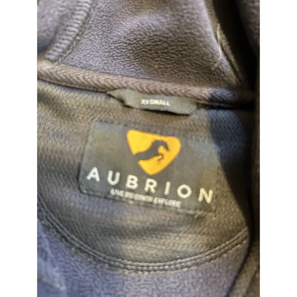 AUBRION XXS‎ Gray Jacket Hooded Full Zip Fleece Equestrian Coat Grey - Image 6