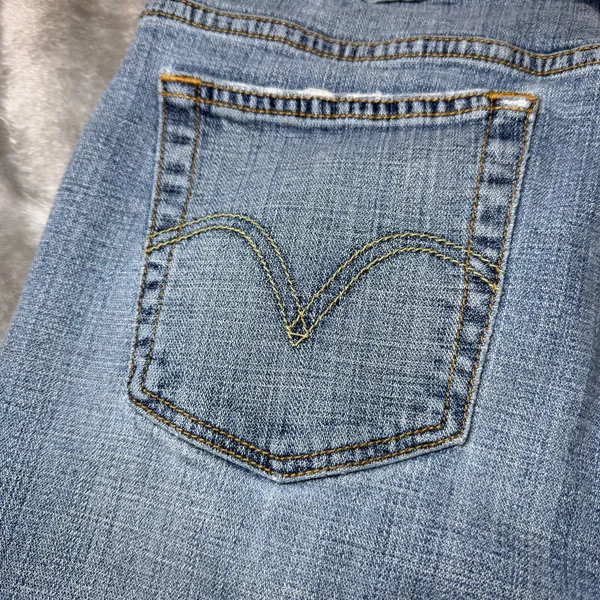 Levis 505 Womens Size 14M Jeans Straight Leg Stretch Blue Denim Everyday Casual - Image 7