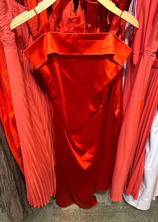 Red Satin Dress Aritzia - Image 2