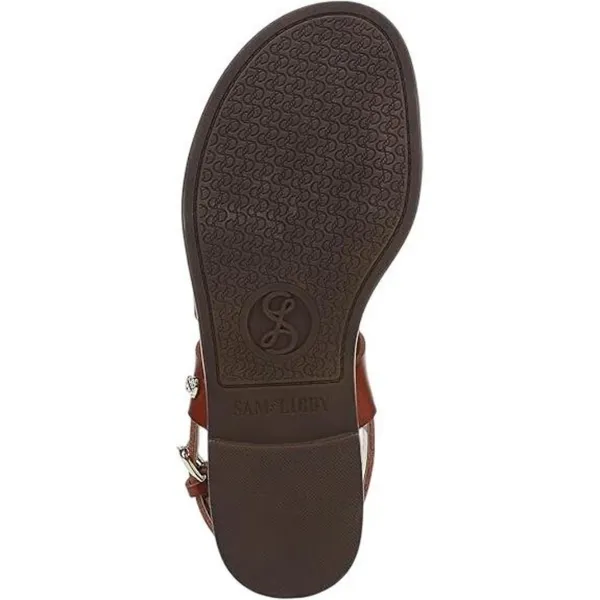 NWT Sam & Libby Womens Strappy Perris Flat Sandal J5247S1200 Amber Brown 6.5M - Image 3
