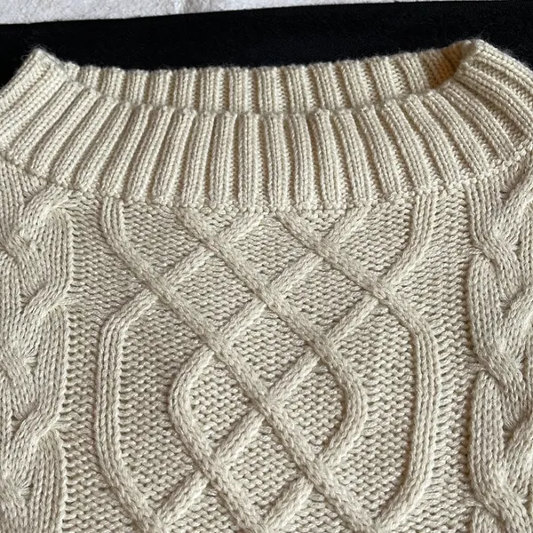 JODIFL Off White Cable Knit Chunky Sweater size S - Image 4