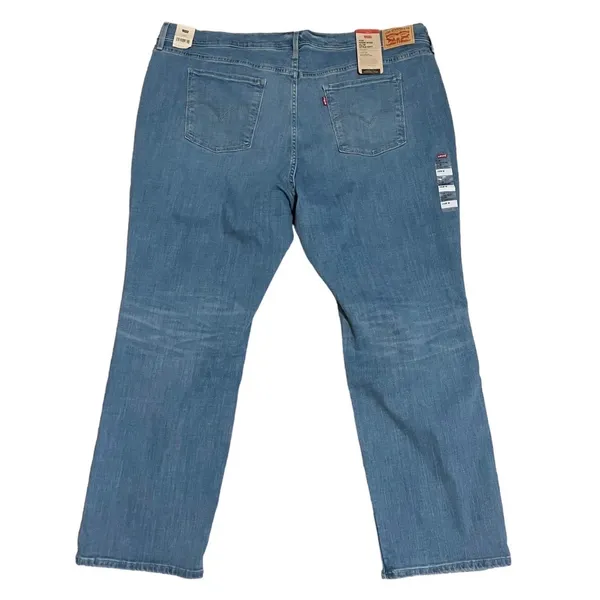 Levi's 724 Jeans Women's Size 26W NWT High Rise Slim Straight Distressed Blue - Image 3