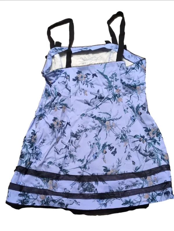 Kimchi Blue X Urban Outfitters Blue Motif Lyla Bow Detail Mini Dress Size XL - Image 9
