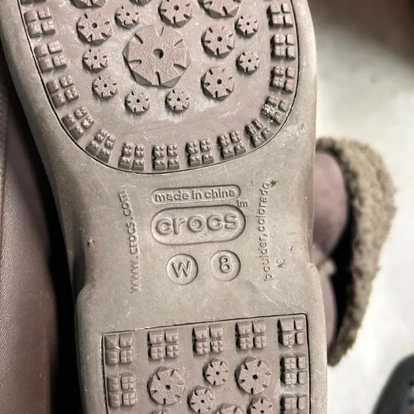 Crocs Nadia Rubber Winter Boots Sherpa Lined Brown Women's Size 8 - Image 5