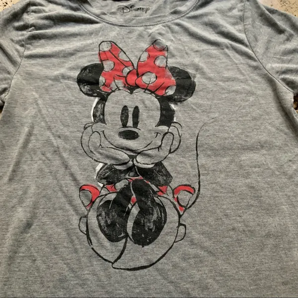 Minnie Mouse Disney Gray Short Sleeve T Shirt S - Image 4