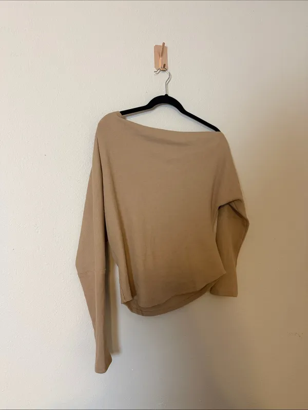 Free People Fuji‎ Thermal top in Pale Camel Size Large NWT - Image 3