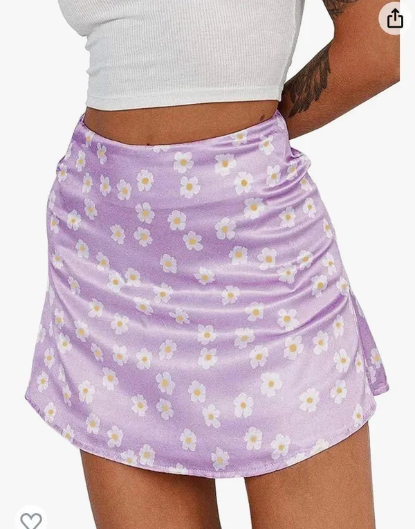 Purple Flower Skirt Size M - Image 2