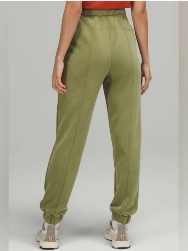 Lululemon Athletica Softstreme Relaxed High Rise Bronze Green Jogger Pants Sz 6 - Image 3