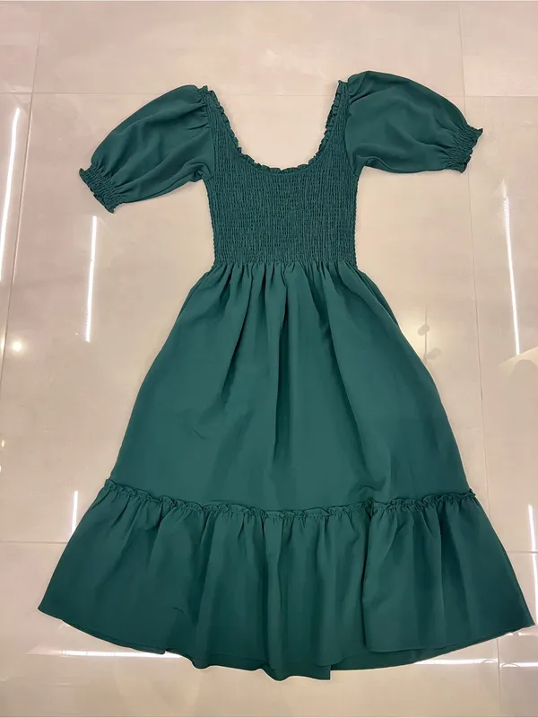 Hill House Home Louisa Nap Dress in green and emerald - Image 4