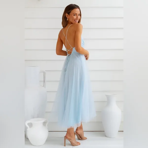 Hello Molly SUMMER CINDERELLA MIDI DRESS BLUE - Image 8