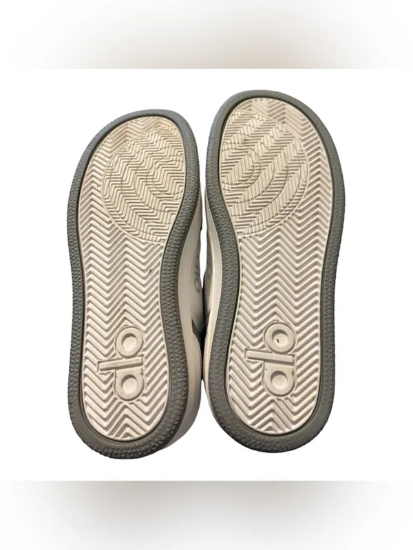 Alo Gray & White Leather Lace-Up Low-Top Platform Sneakers Women’s 6.5 / Men’s 5 - Image 5