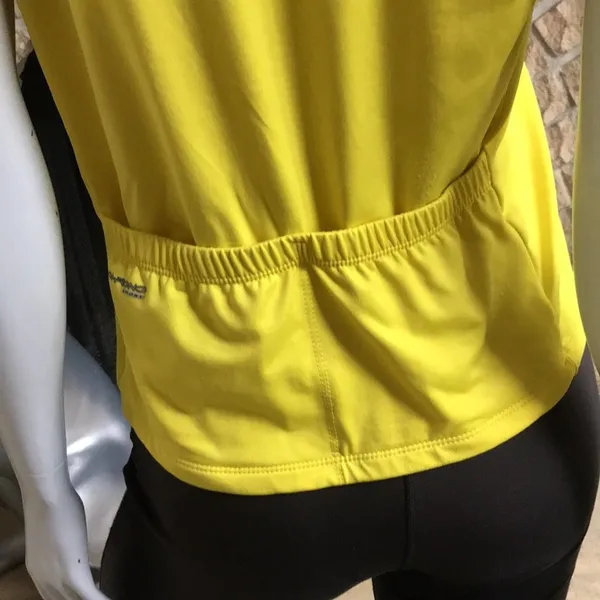 Vintage Cannondale Cycling Shirt with Pockets Yellow Women's Size L Large - Image 3