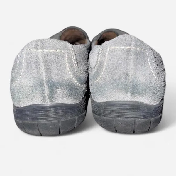 Naturalizer Gray and Black Suede Slip On Loafers, size 6 - Image 3