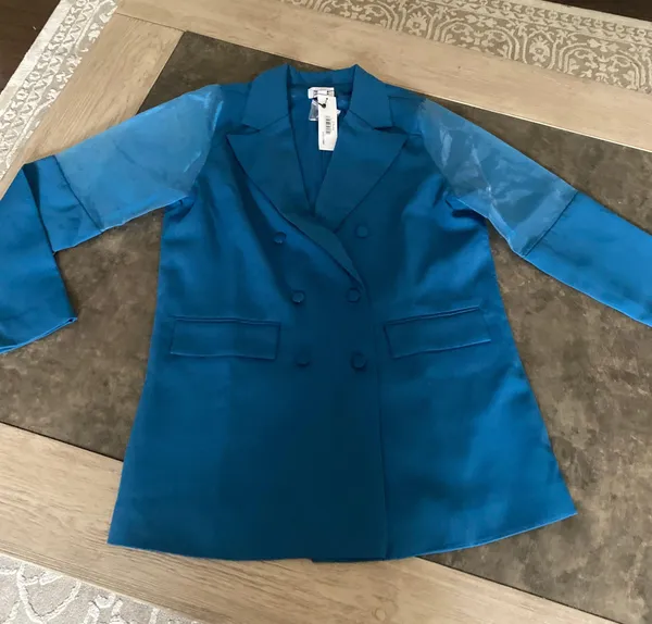 Women's Blue Sapphire Double Breasted Blazer by @signedblake - Image 8
