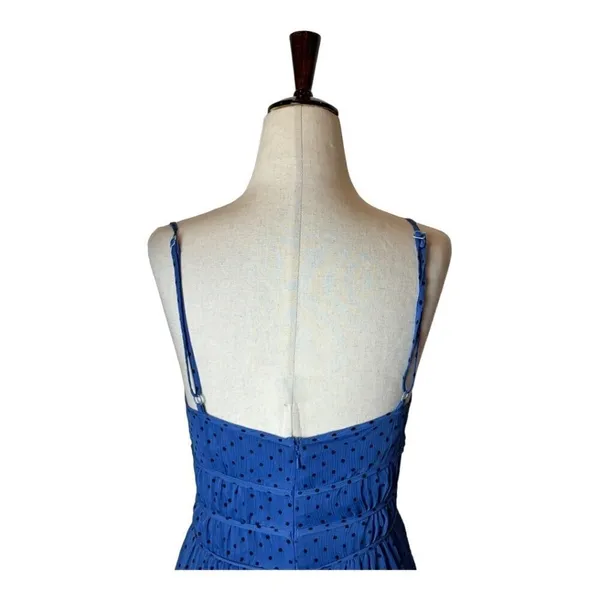 La Maison Talulah Dress Womens Small‎ Blue And Black Polka Dot Sorrento Midi - Image 6