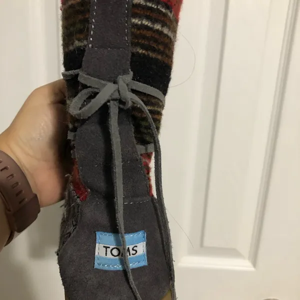 TOMS nepal boots red grey women’s size 6. Boho‎ bohemian aztec outdoor - Image 13