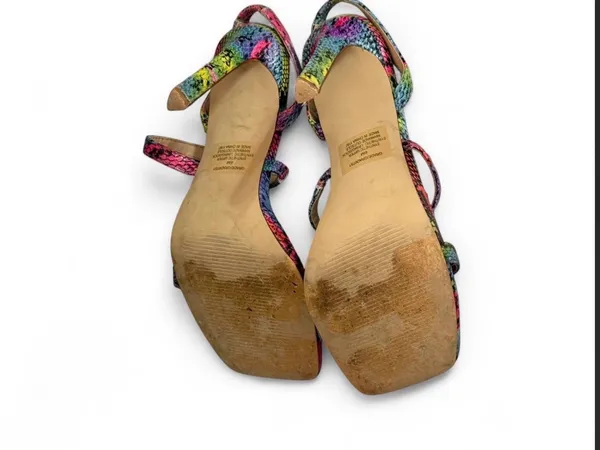 Steve Madden Multicolor Snake Print Strappy Heels Size 6 - Image 7