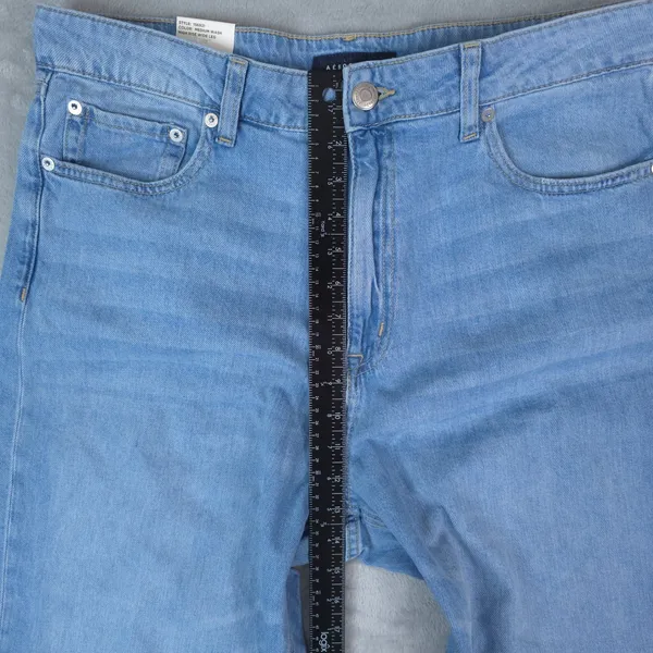 Aeropostale Jeans Womens 14 (36x33) Blue High Rise Wide Leg 100% Cotton‎ 90s New - Image 11