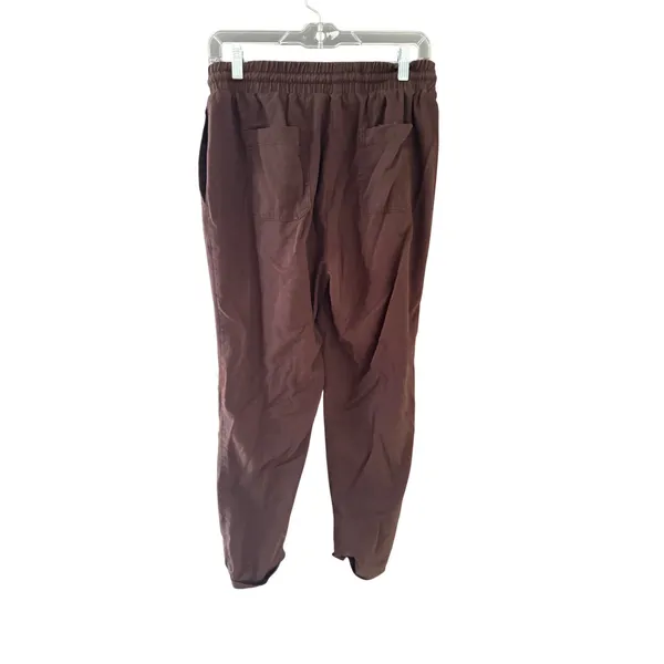 Ci Sono Womens Brown‎ Linen Blend Jogger Pants Elastic Drawstring Waist M - Image 2
