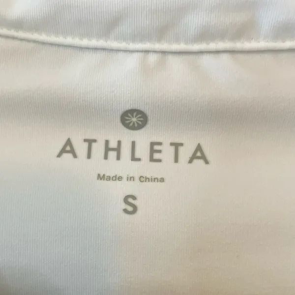 ATHLETA Tidal Ruched Long Sleeve Rash Guard Swim Cover Up Tunic Dress Size S - Image 9