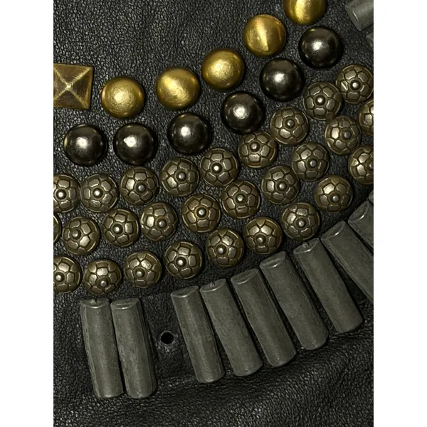 Scully Corrissa Eagle Studded Lamb Leather Moto Jacket Black L Western - Image 9
