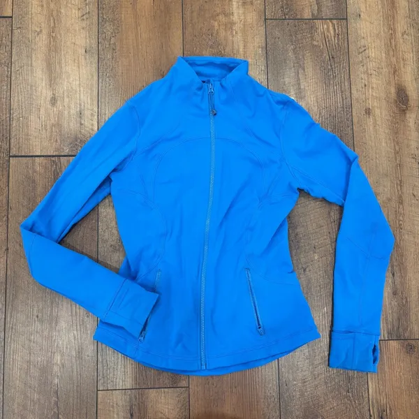Lululemon Forme Jacket Cuffins Cornflower Blue W4B78S Women's Size 4 $108 EUC - Image 2