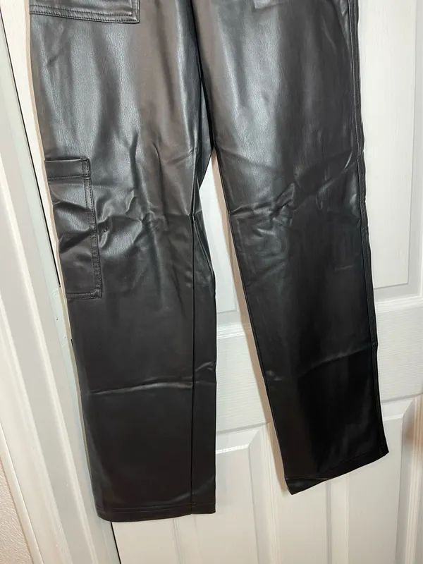 Women’s Zara Faux Leather Pants - Image 4
