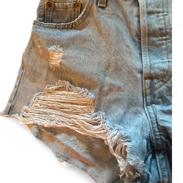 Levis 501 XX cut off distressed denim shorts shot pants daisy dukes Size W 29. - Image 3