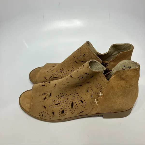 Coolway‎ Nelia open toe laser cut booties tan leather size 39 - Image 6
