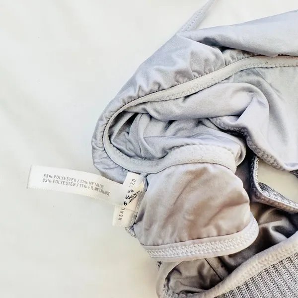 Aerie Real Obsessed Halter Bralette - Metallic/Silver - S - Image 13
