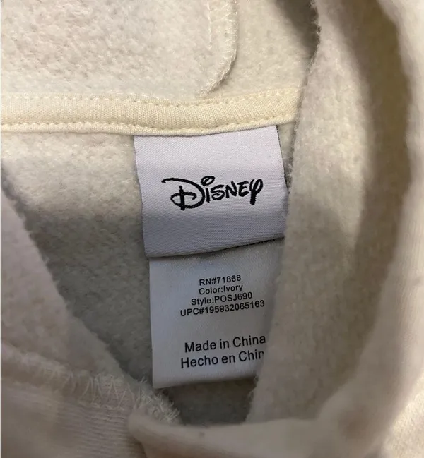 Disney beige Winnie the Pooh hoodie sweatshirt size xl - Image 6