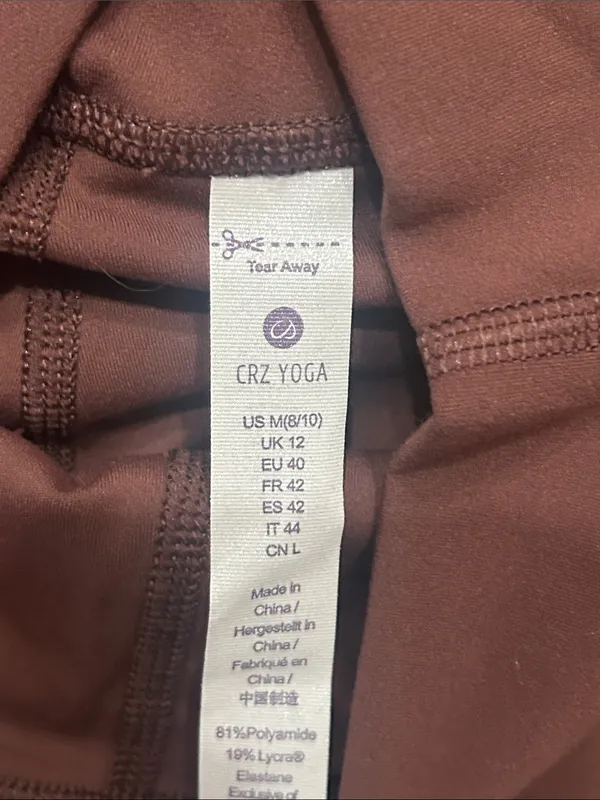 CRZ YOGA High Waist Leggings in Deep Plum - Image 2