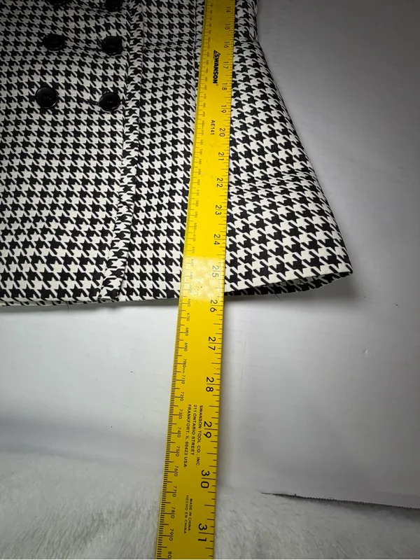 Jaggar Black and White Houndstooth Double-Breasted Blazer - Image 6
