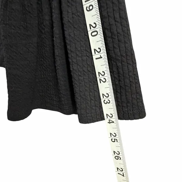Anthropologie Porridge Joan Bell Sleeved Top Womens M Black Ribbed Boho‎ Chic - Image 11