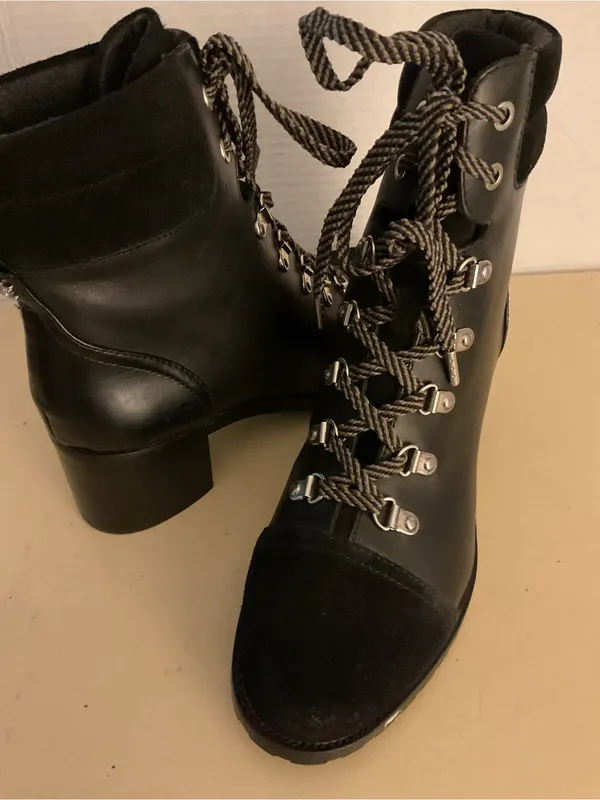 Sam Edelman women black combat Manchester boots US 9 - Image 14