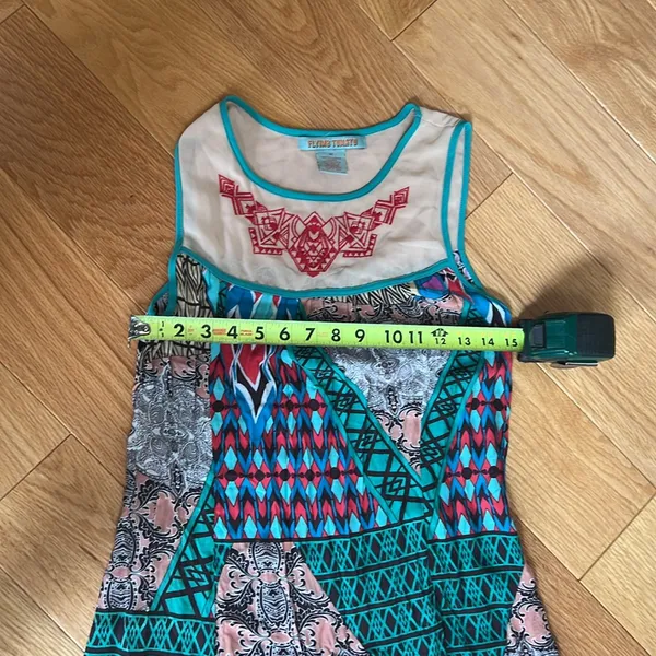 Flying Tomato dress geometric pattern womens medium - Image 8