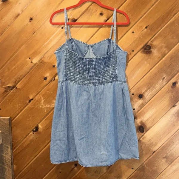 Frenchi denim fit & flare spaghetti strap dress - Image 4