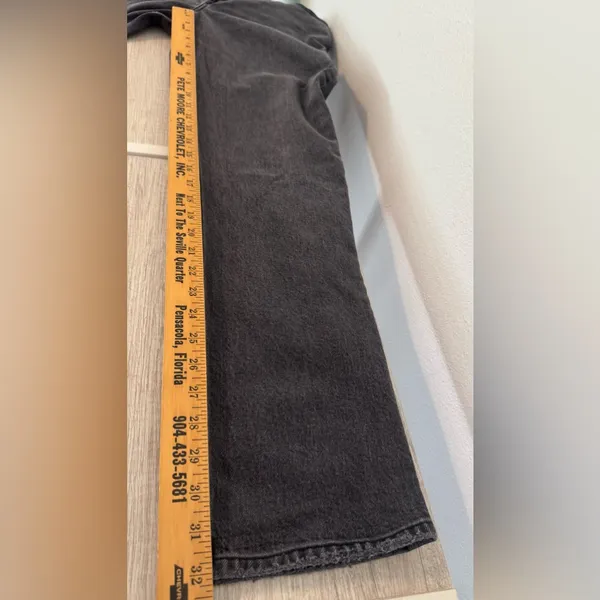 Abercrombie & Fitch Curve Love Ultra High Rise 90s Straight Jean Black Wash 8 L - Image 5