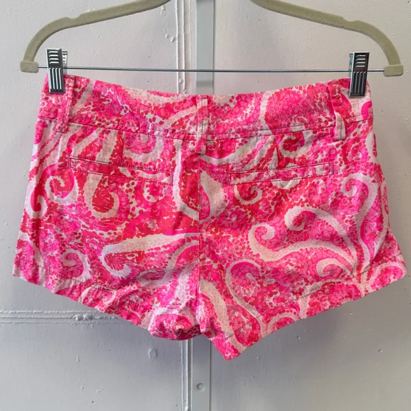 Lilly Pulitzer The Walsh Pink Pout Print Cotton 3" Shorts Sz‎ 00 - Image 2