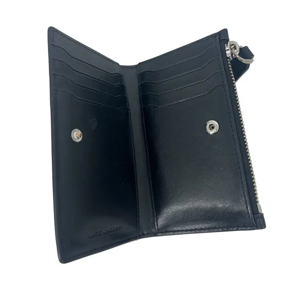 Marc Jacobs Medium Flat‎ Black Leather Zip Card Wallet - Image 8