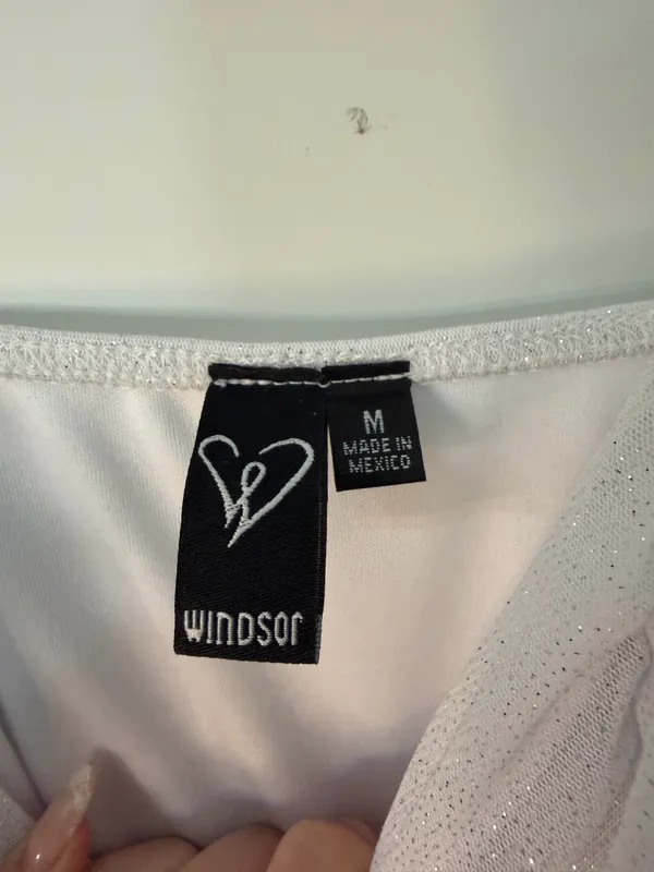 Windsor White Sparkly Homecoming Winter Formal Dress M - Image 4